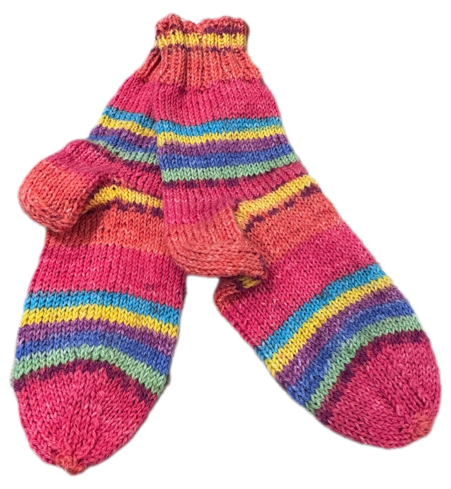 Socken Grösse 25/26 -handgestrickt- (01/158)