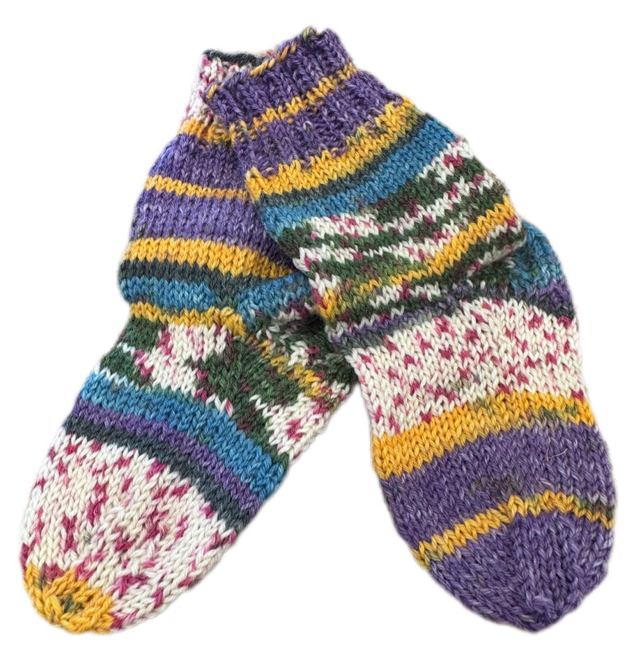 Socken Grösse 19/20 -handgestrickt- (01/189)