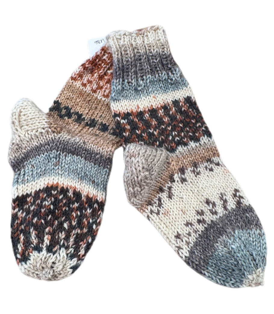 Socken Grösse 19/20 -handgestrickt- (01/186)
