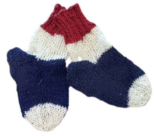 Socken Grösse 17/18 -handgestrickt- (01/204)